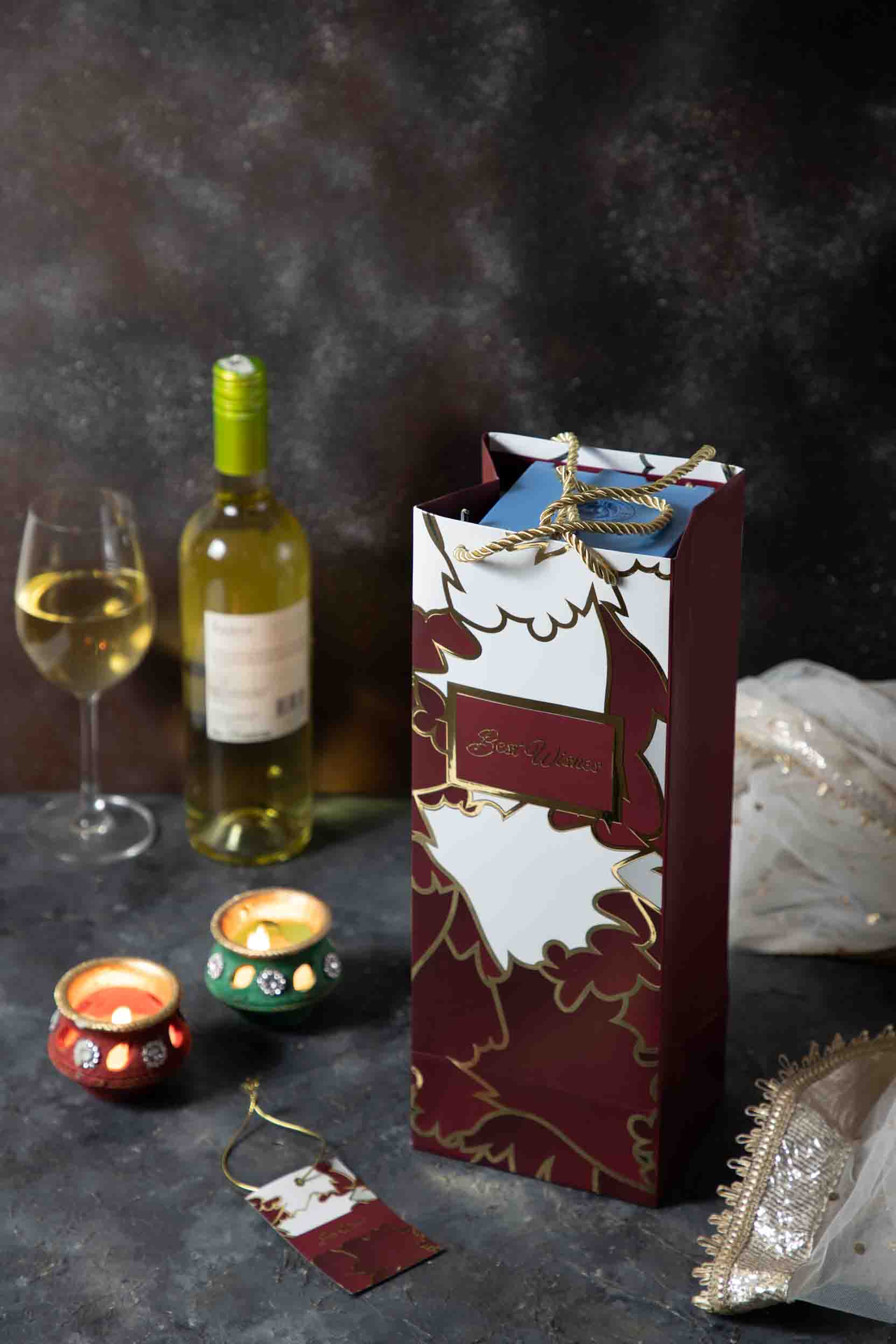 Glacial Trance - Bottle Bags - Dark Red (Set of 6)
