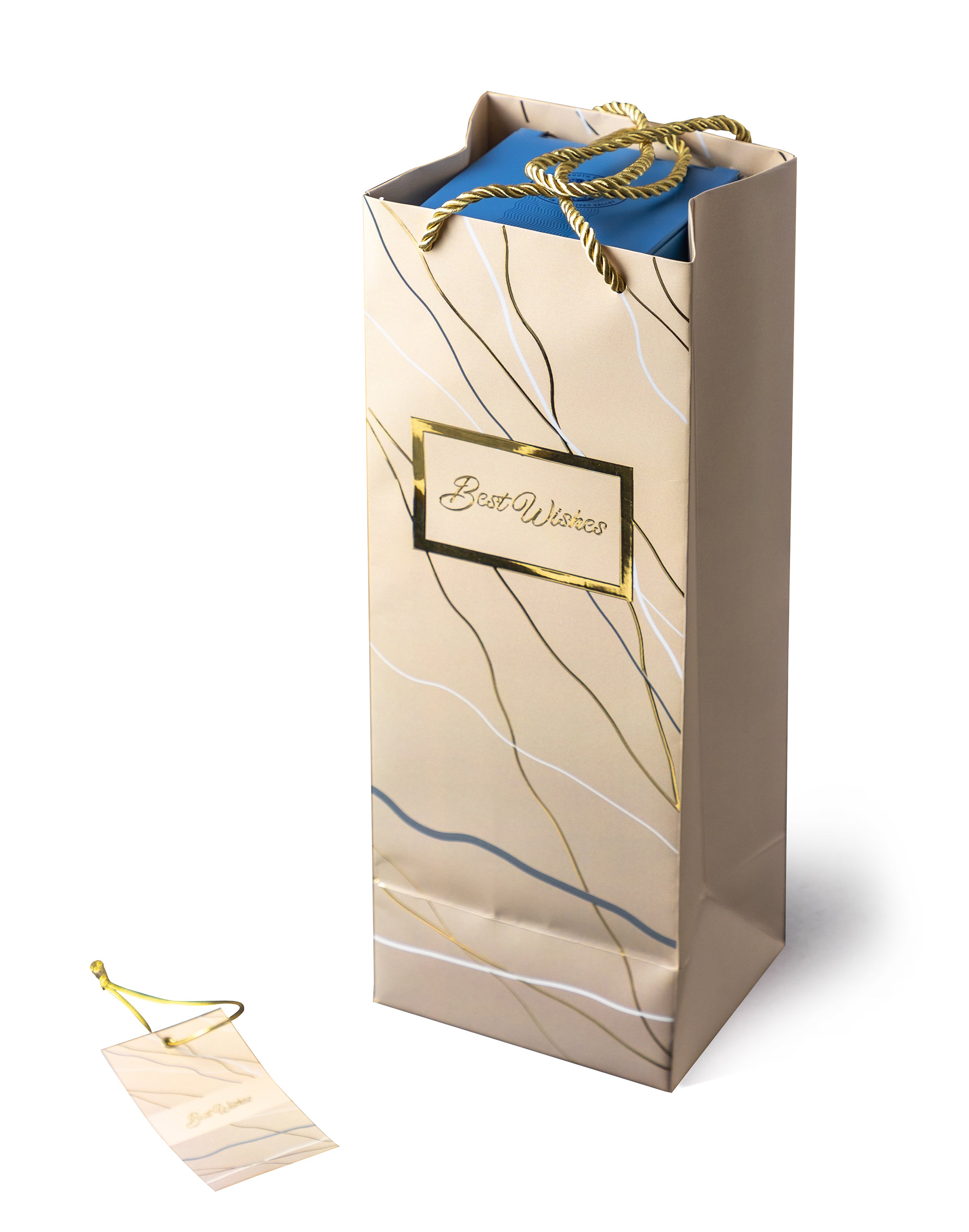 Marble Mesh  - Bottle Bags - Beige (Set of 6)
