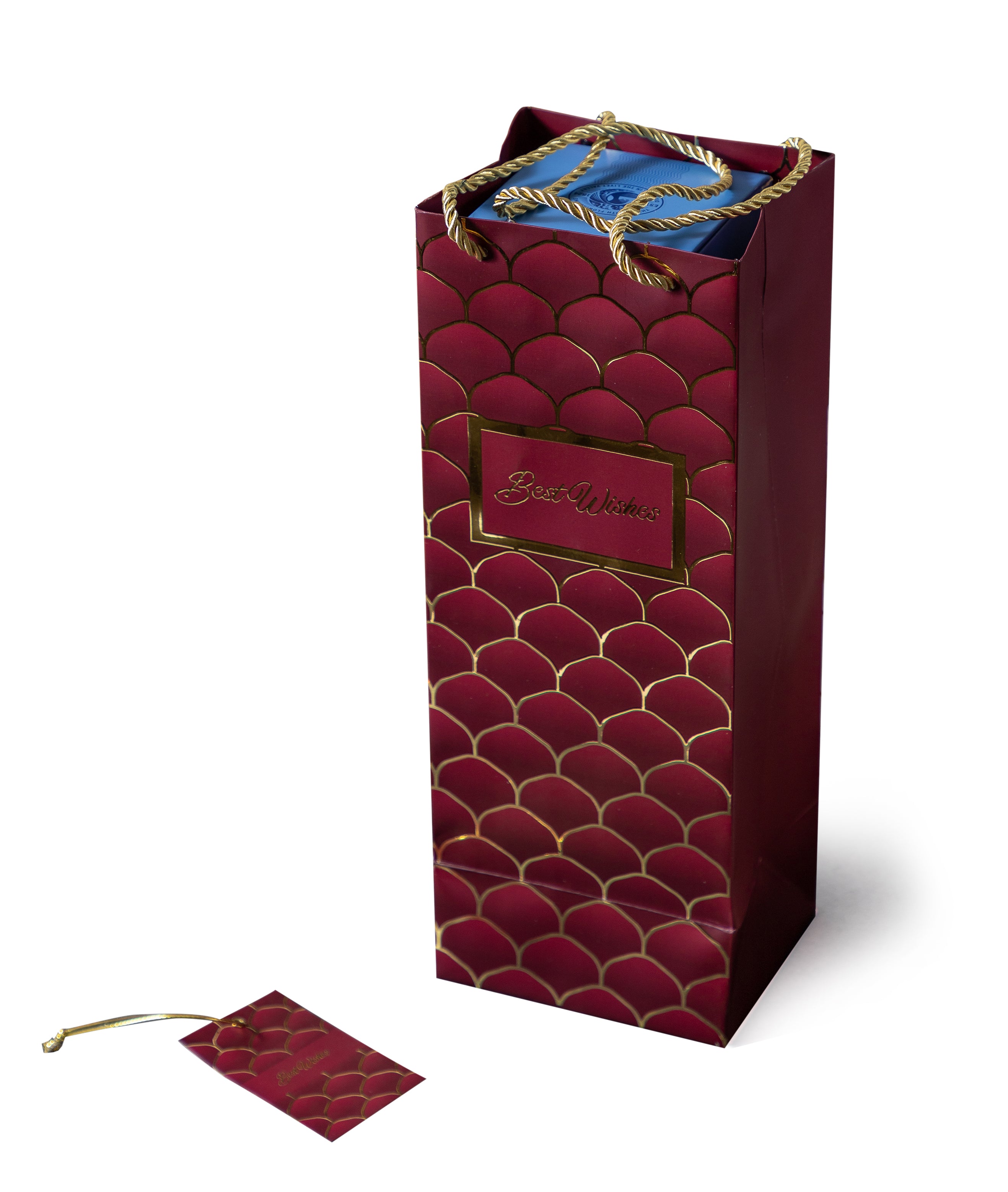 Gold Minarets - Bottle Bags - Dark Red (Set of 6)