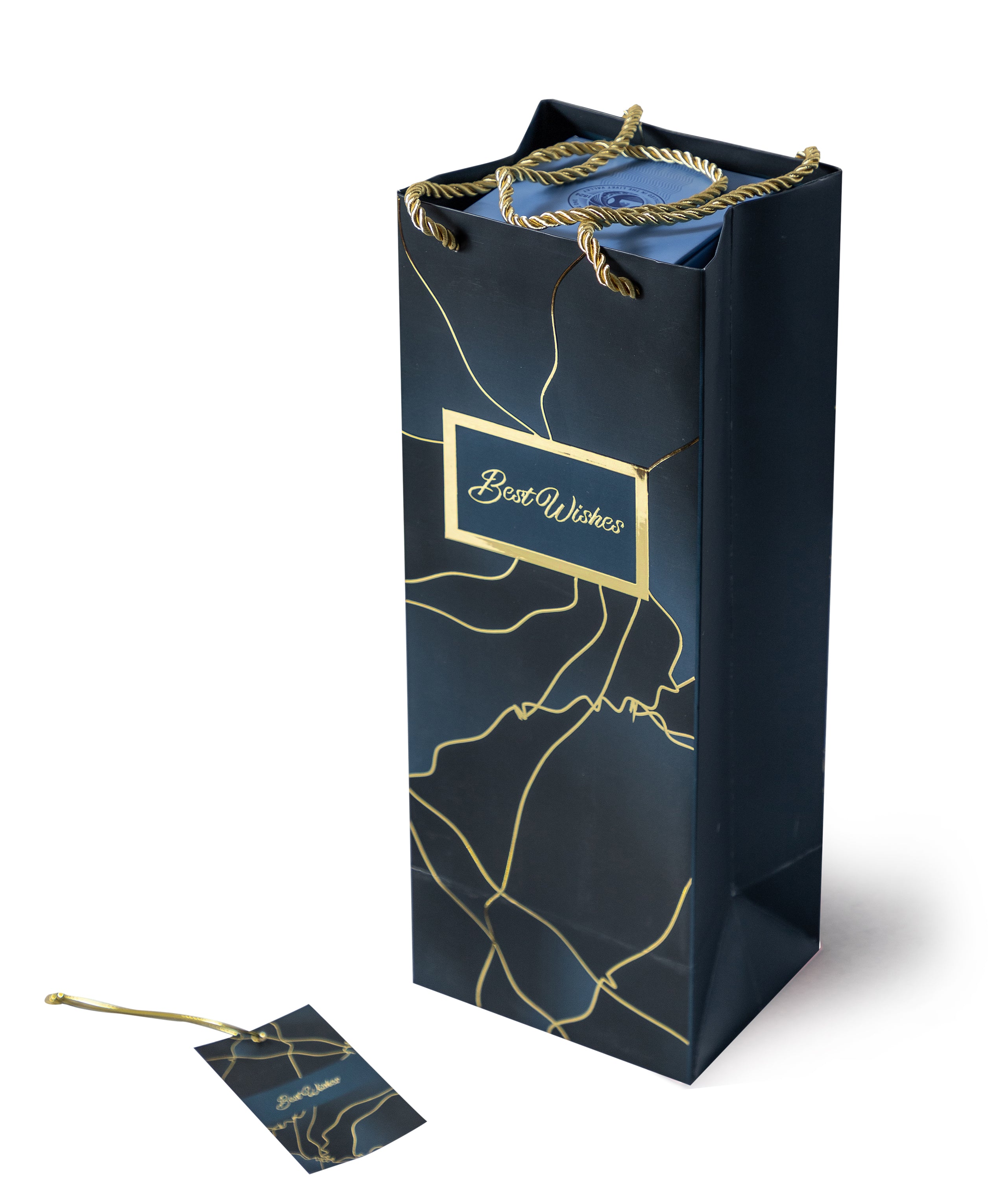 Star Potpurri  - Bottle Bags - Dark Blue (Set of 6)
