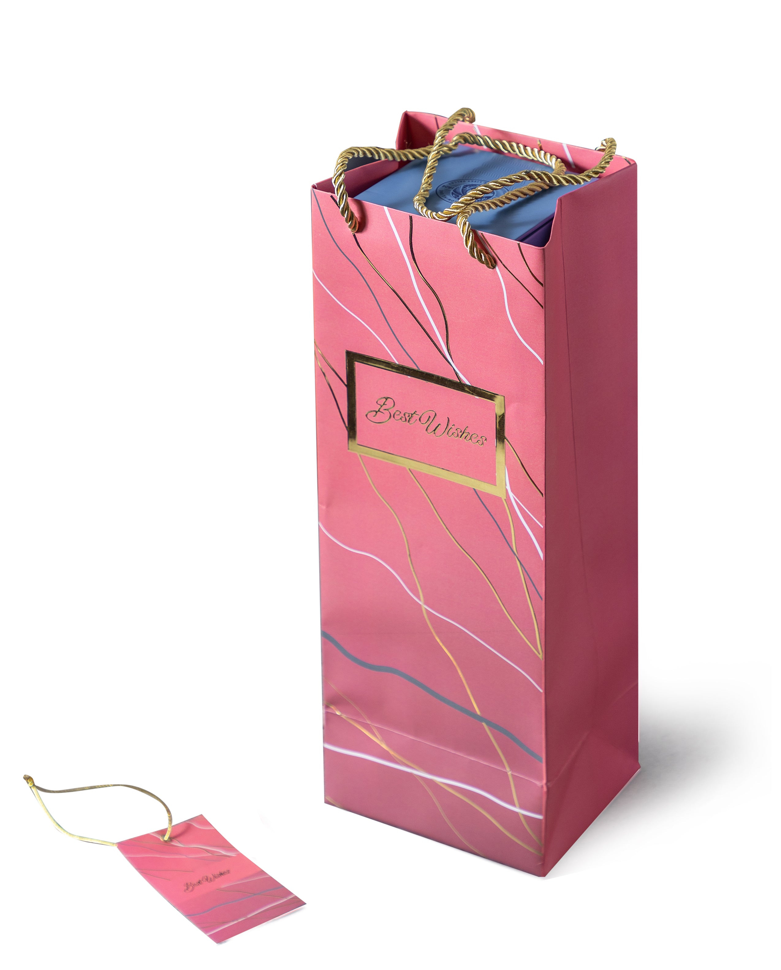 Marble Mesh  - Bottle Bags - Pink (Set of 6)