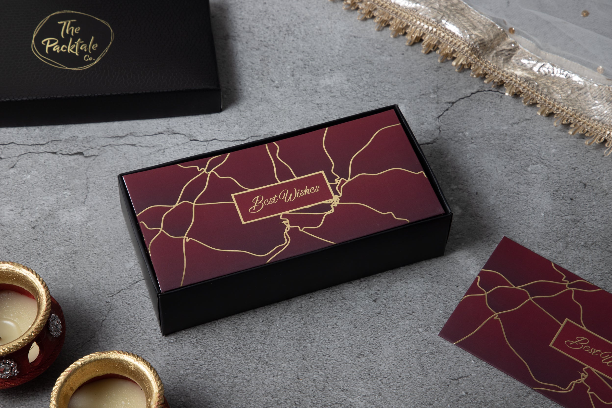 Star Potpurri - Money Envelopes - Dark Red (Set of 12)